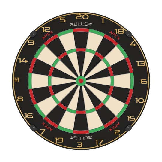 Abgebildet ist ein goldener Zahlenring für ein Dartboard. Es wird das Produkt 'BT1000160 Bullet Dartboard Zahlenring Gold 2' dargestellt.