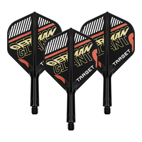 Target K-Flex Gabriel Clemens No2 Standard Flight Shaft System Das Bild zeigt ein Flight-Shaft-System für Darts. Es handelt sich um ein Zubehör für professionelle Dartspieler.