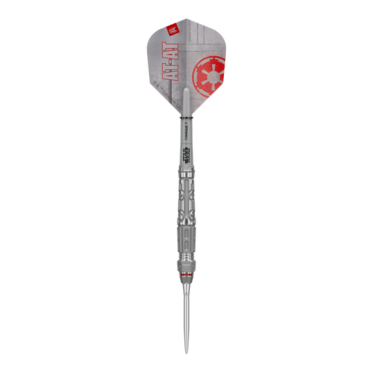 Target Star Wars AT-AT Swiss Point steel darts Hier sehen Sie die Target Star Wars AT-AT Swiss Point Steeldarts. Die Abbildung stellt das Design und die Form der Dartpfeile dar.