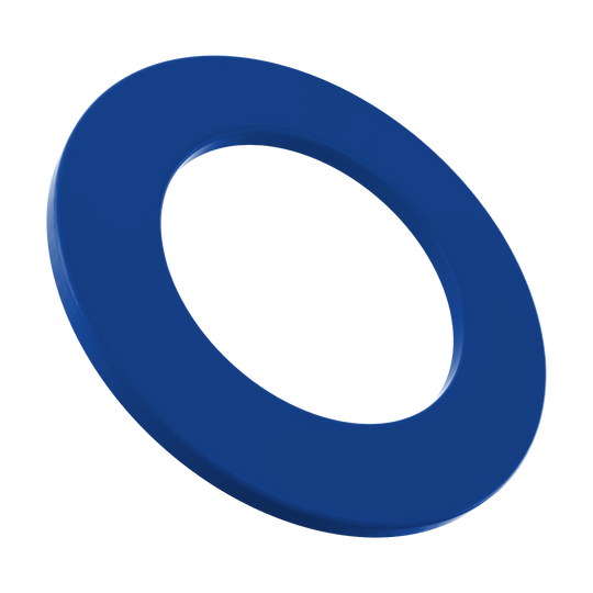 McDart Dartboard Surround Auf dem Bild ist ein blaues Steeldartboard-Surround zu sehen. Die Datei trägt den Namen 'DBS-blau_McDart_Steeldartboard_Surround_Blau_3'.