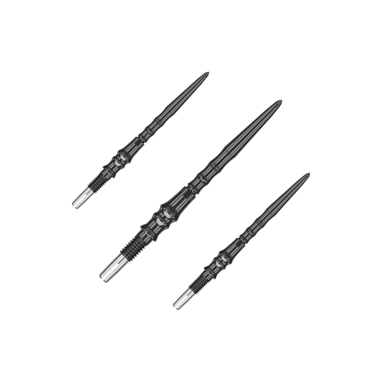 Target Japan Premium Swiss Point Steel Dart Tips - Black Das Bild zeigt das Produkt '340373_Target_Japan_Premium_SwissPoint_Steeldartspitzen_Schwarz_30mm_1Set'. Es handelt sich vermutlich um ein Set schwarzer SwissPoint Steeldartspitzen aus Japan mit 30mm Länge.