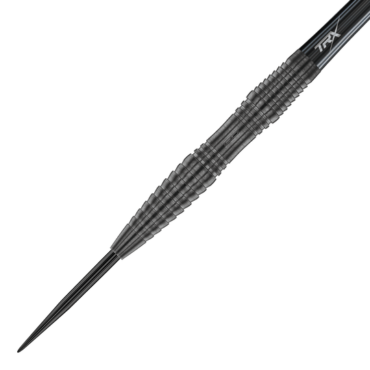 Red Dragon Seren 3 Onyx Steeldarts Das Bild zeigt einen Red Dragon Seren 3 Onyx Steeldart. Der Dartpfeil hat ein elegantes, schwarzes Design mit präzisen Rillen für besseren Halt.