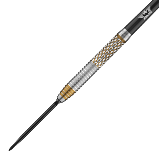 Das Bild zeigt die Bulls NL Vintago Shark Convertible Points Steeldarts. Es handelt sich um ein hochwertiges Dartprodukt mit besonderen Spitzen.