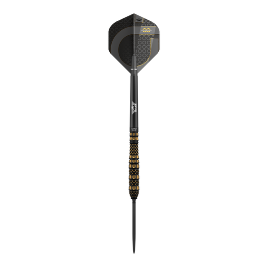 Abgebildet sind Bulls NL Advantage 95 Torp Convertible Point Steeldarts. Das Set bietet hochwertige Darts für fortgeschrittene Spieler.