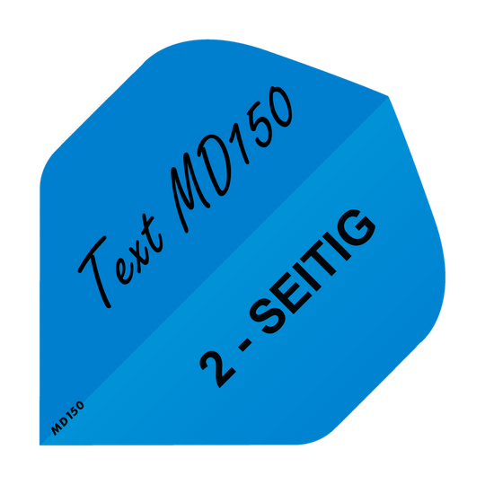 10 set of printed flights on 2 sides - desired text - MD150 standard
