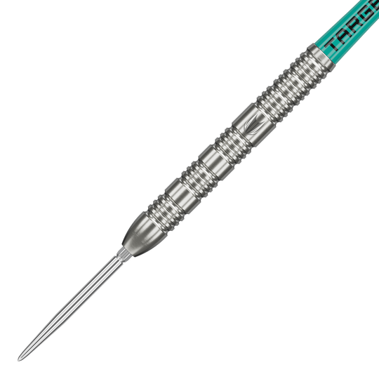 Abgebildet sind Target Hydro 02 Swiss Point Steeldarts. Das Produkt ist aus einer anderen Perspektive dargestellt.
