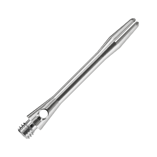 HR370_Harrows_Keramic_Shafts_Gun_Metal_41mm_2 Das Bild zeigt einen Harrows Keramic Shaft in der Farbe Gun Metal. Es handelt sich um einen glatten, metallischen Dartshaft mit Schraubgewinde.